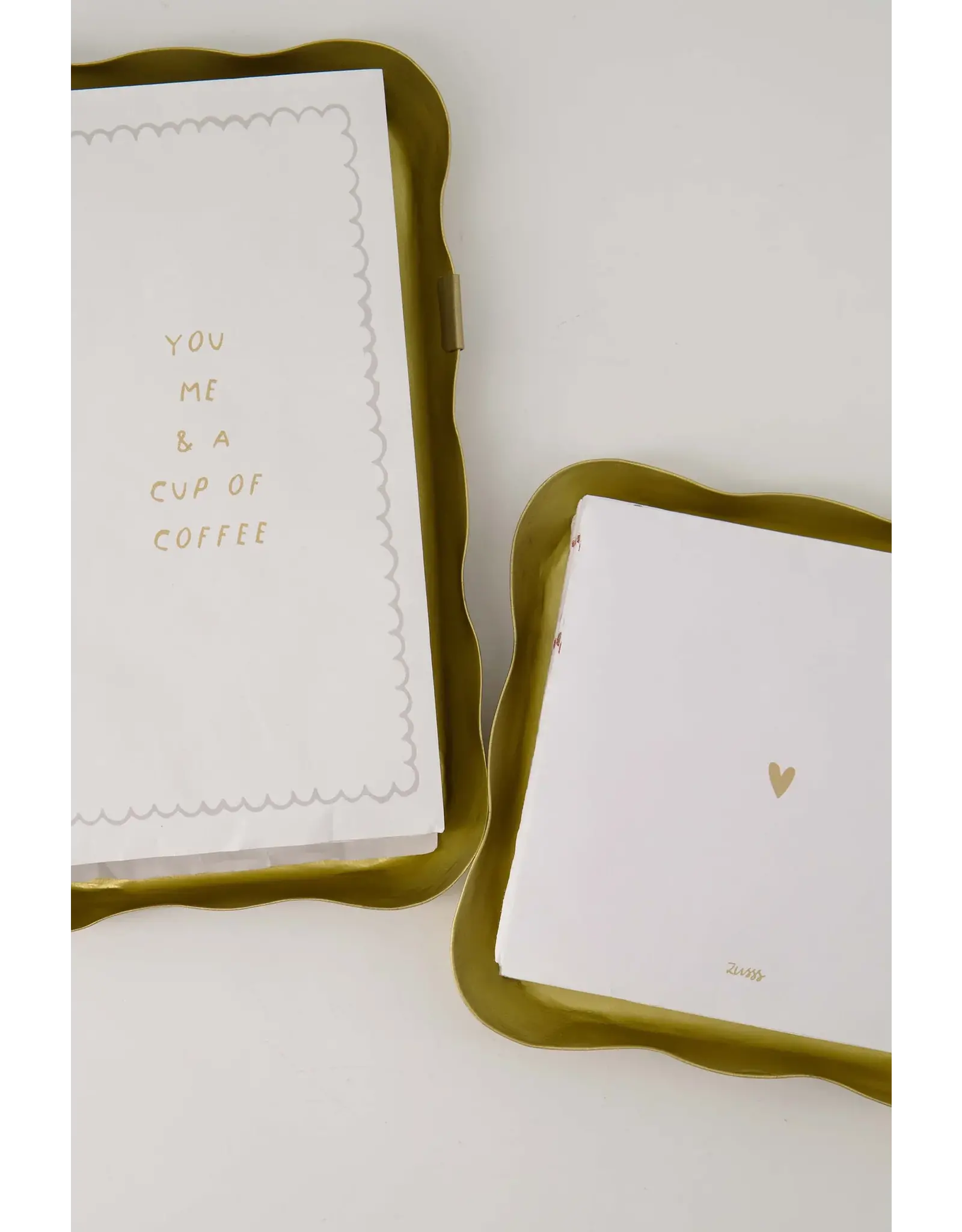 Servethouder rechthoek goud