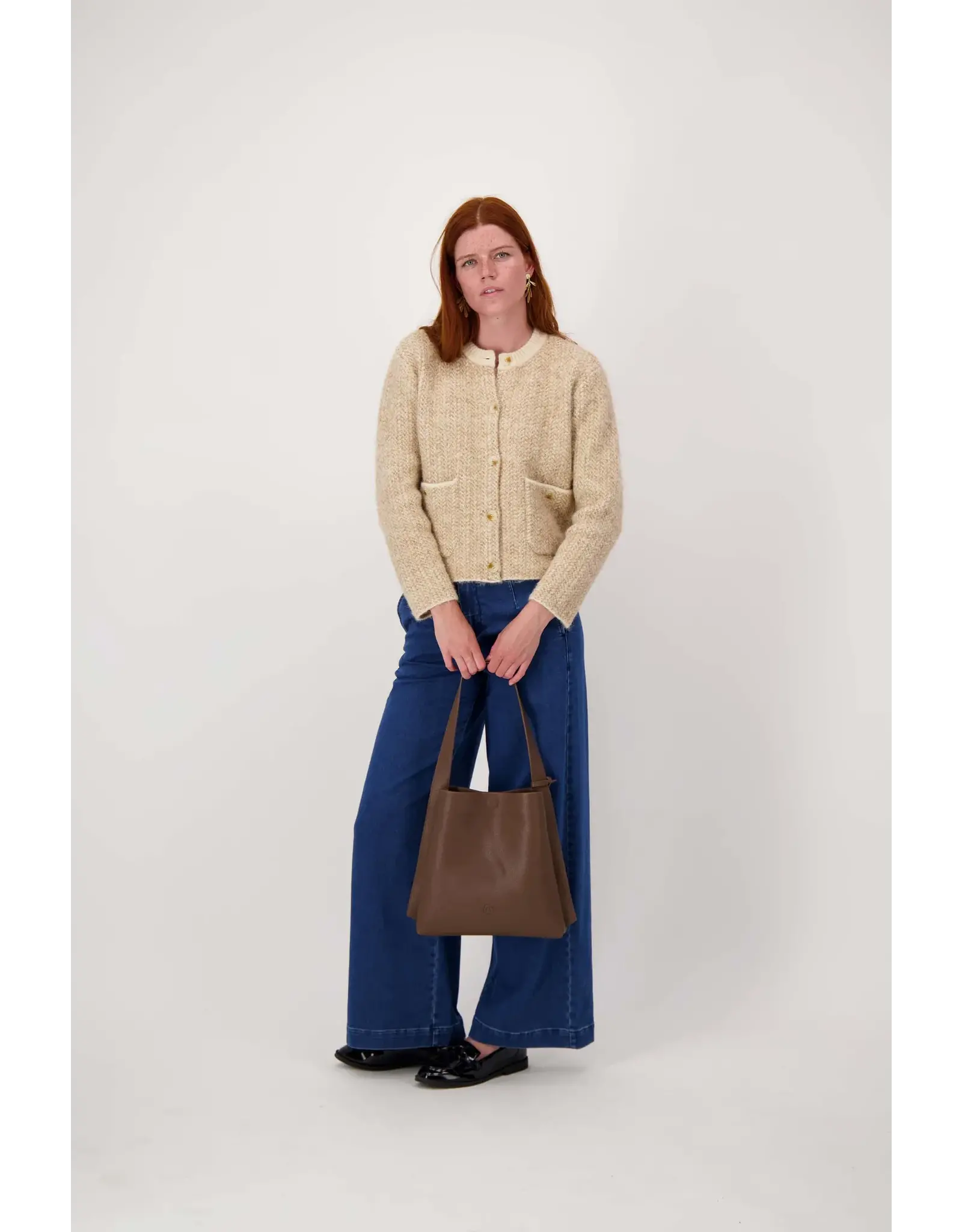 Schoudertas + extra zakje bruin