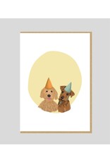 Wenskaart Jozefien hondjes