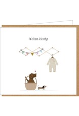 Wenskaart Frits 'Welkom kleintje'