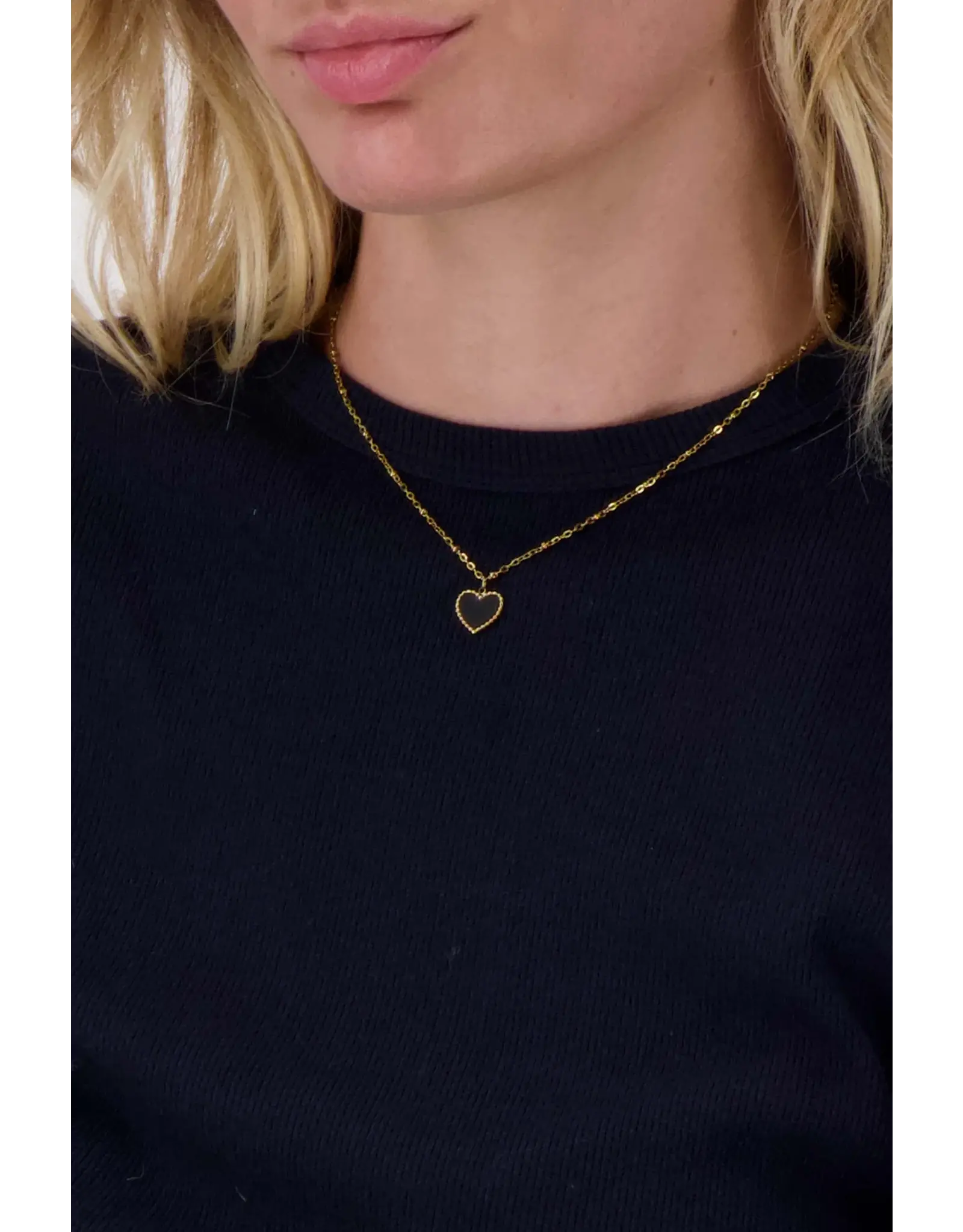 Ketting hartje zwart