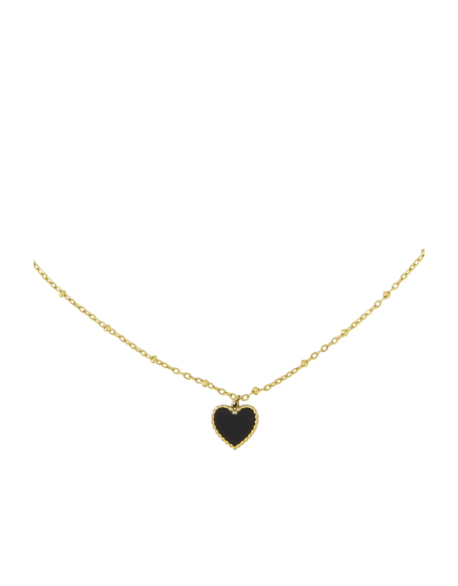 Ketting hartje zwart