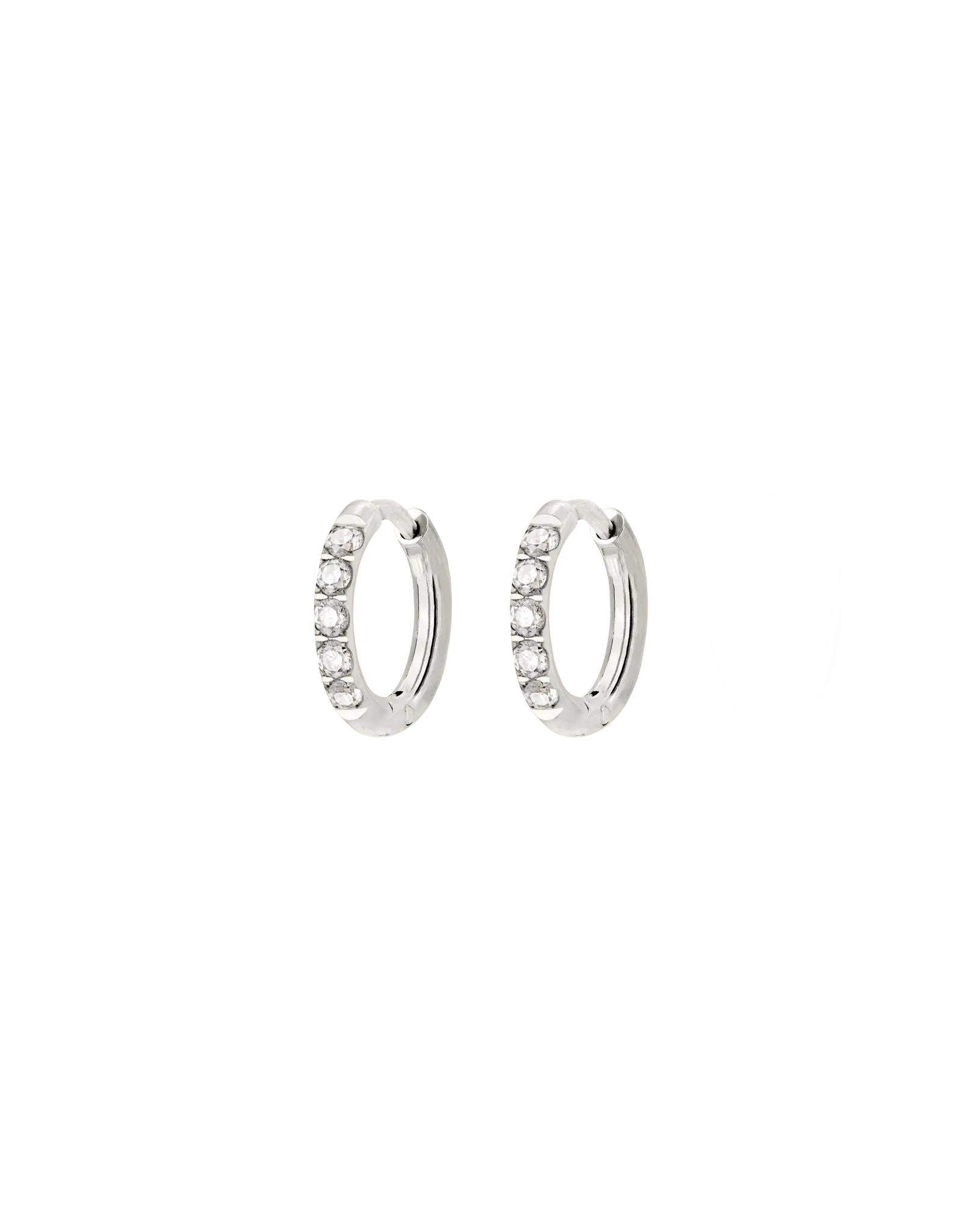 Oorringen glimmer baby zilver