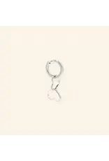 Oorringen twin heart silver