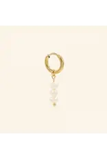 Oorringen triple pearl