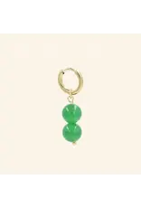 Oorringen bubble emerald