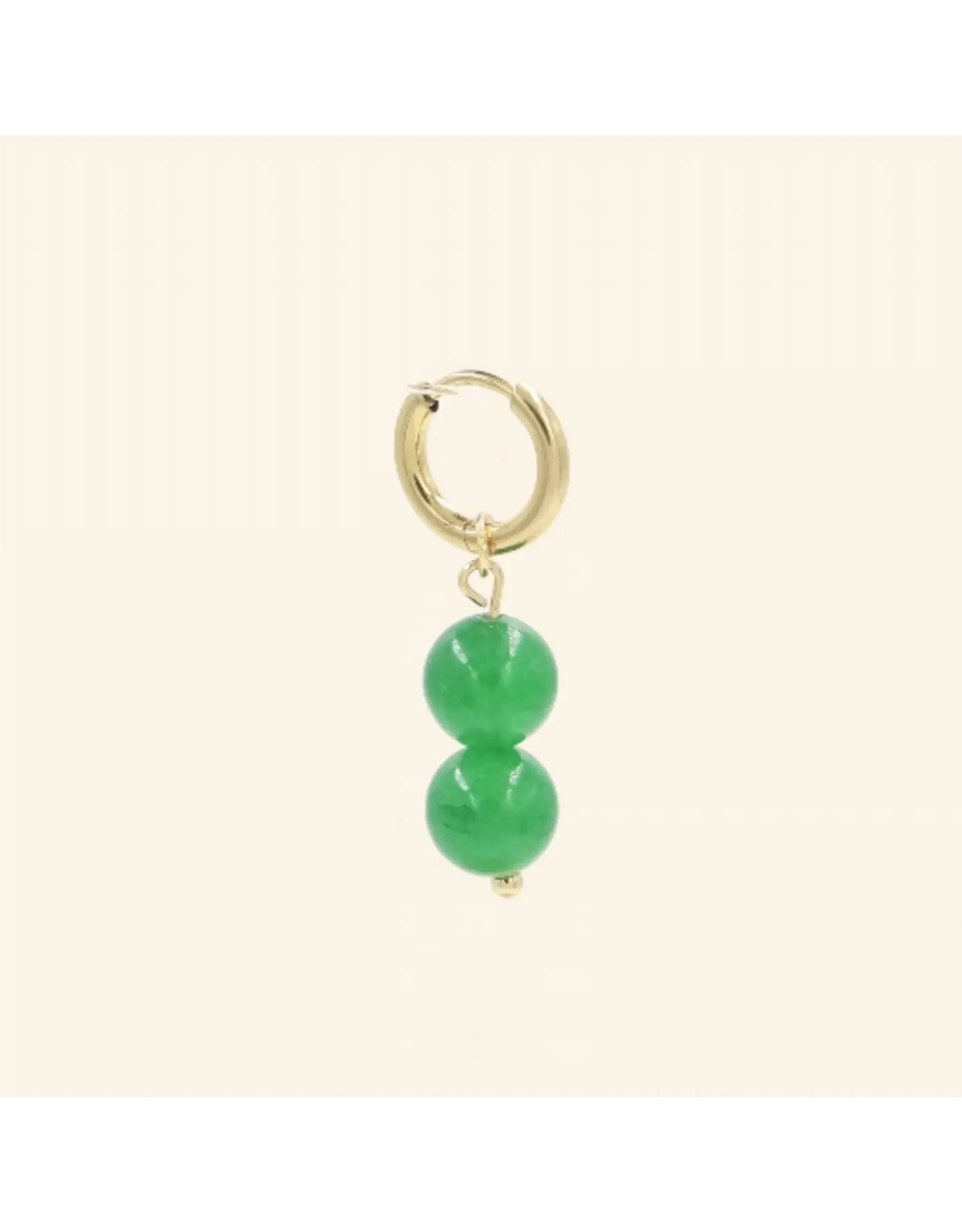 Oorringen bubble emerald