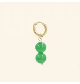 Oorringen bubble emerald
