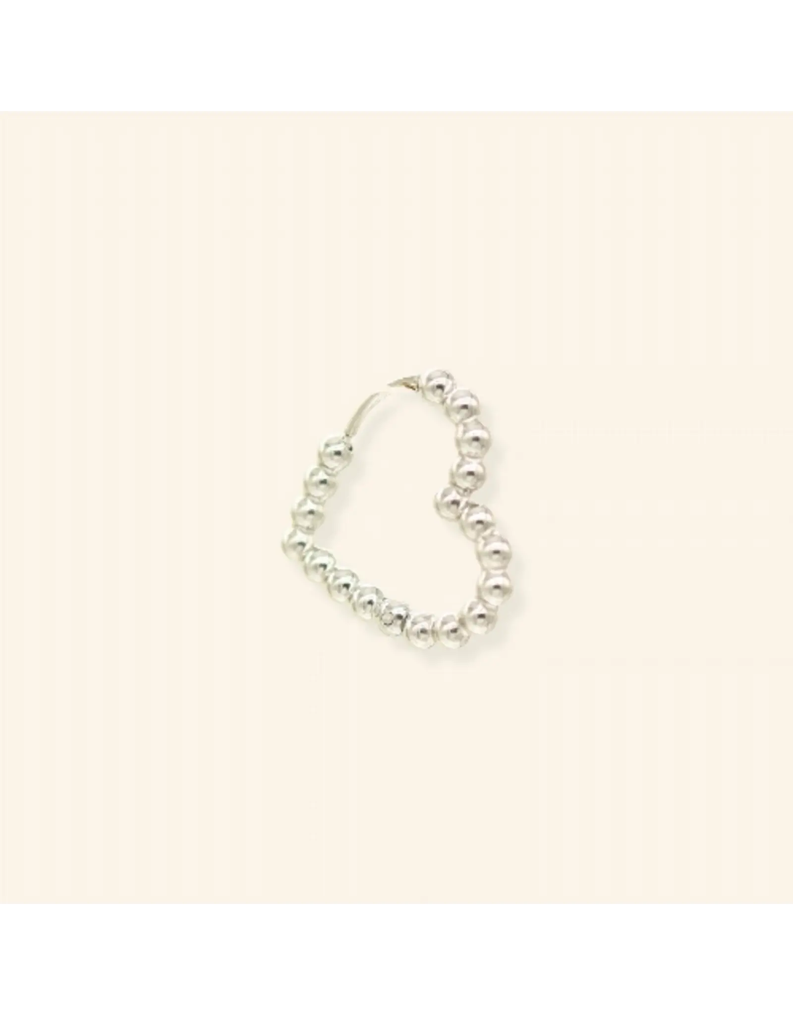 Oorringen bubbly heart silver