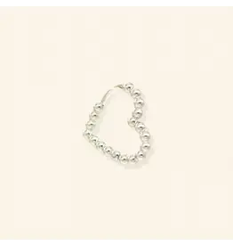 Oorringen bubbly heart silver