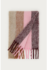 Sjaal strepen Roze/burgundy