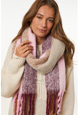 Sjaal strepen Roze/burgundy