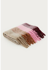 Sjaal strepen Roze/burgundy