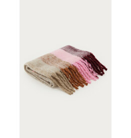 Sjaal strepen Roze/burgundy