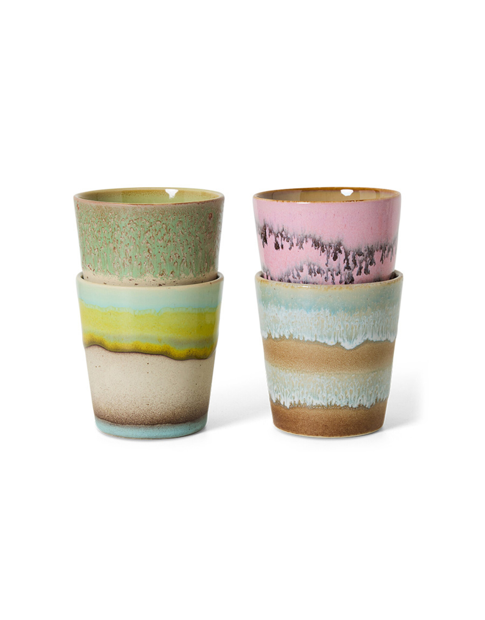 Set 4 Coffee mugs Pop art