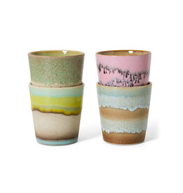 Set 4 Coffee mugs Pop art