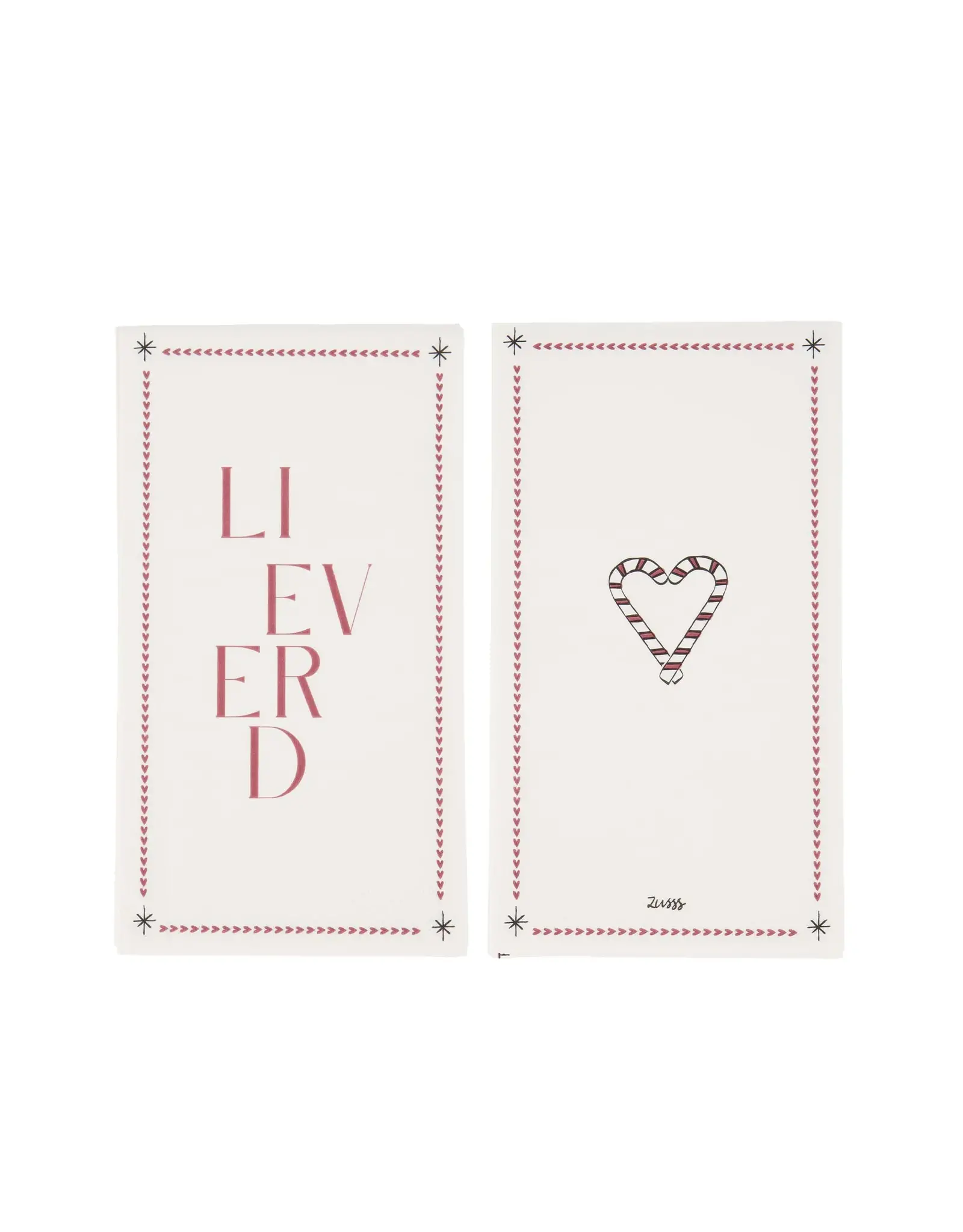 Servetten lieverd rood