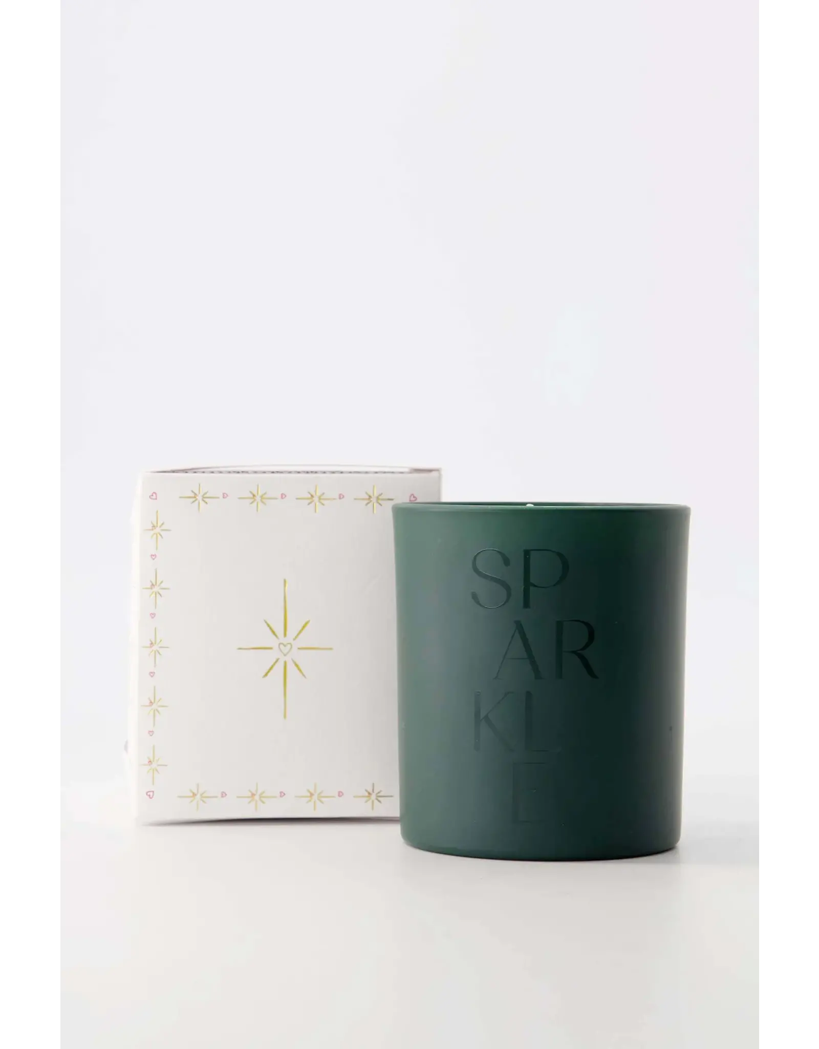 Geurkaars Sparkle wit/groen