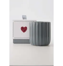 Geurkaars hartje grijsblauw