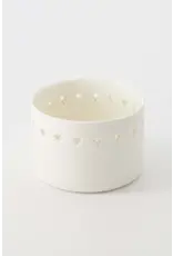 Theelichthouder hart/ster wit