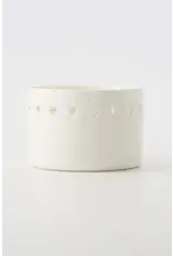 Theelichthouder hart/ster wit