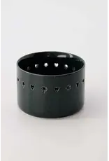 Theelichthouder hart/ster groen