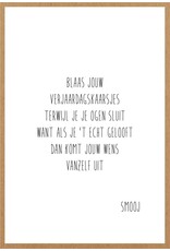 Wenskaart Verjaardagskaarsjes