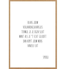 Wenskaart Verjaardagskaarsjes