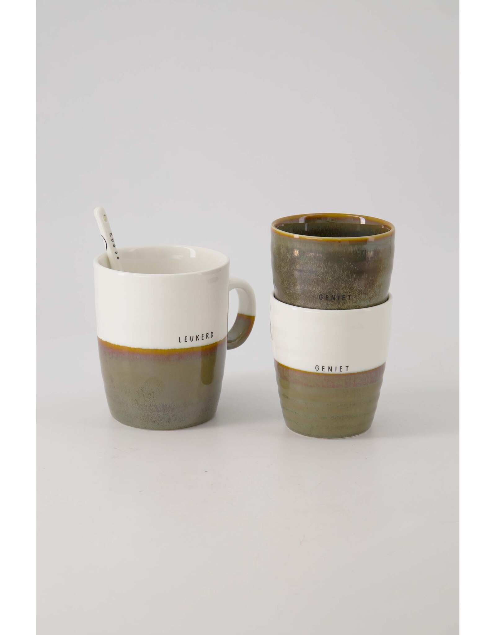 Theemok Leukerd wit/groen