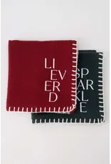 Vaatdoekjes lieverd rood/donkergroen