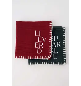 Vaatdoekjes lieverd rood/donkergroen