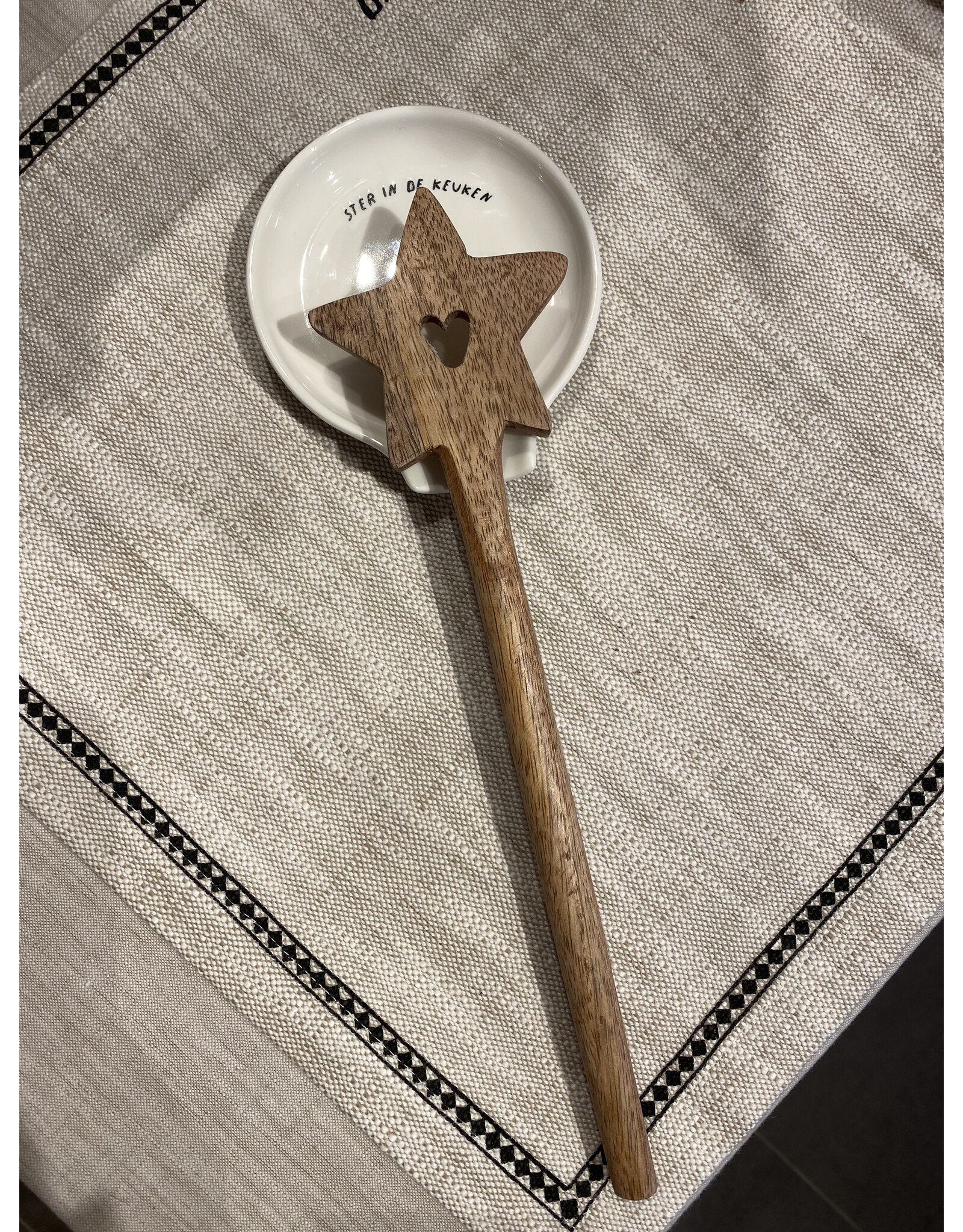 Lepelhouder + spatel Ster in de keuken
