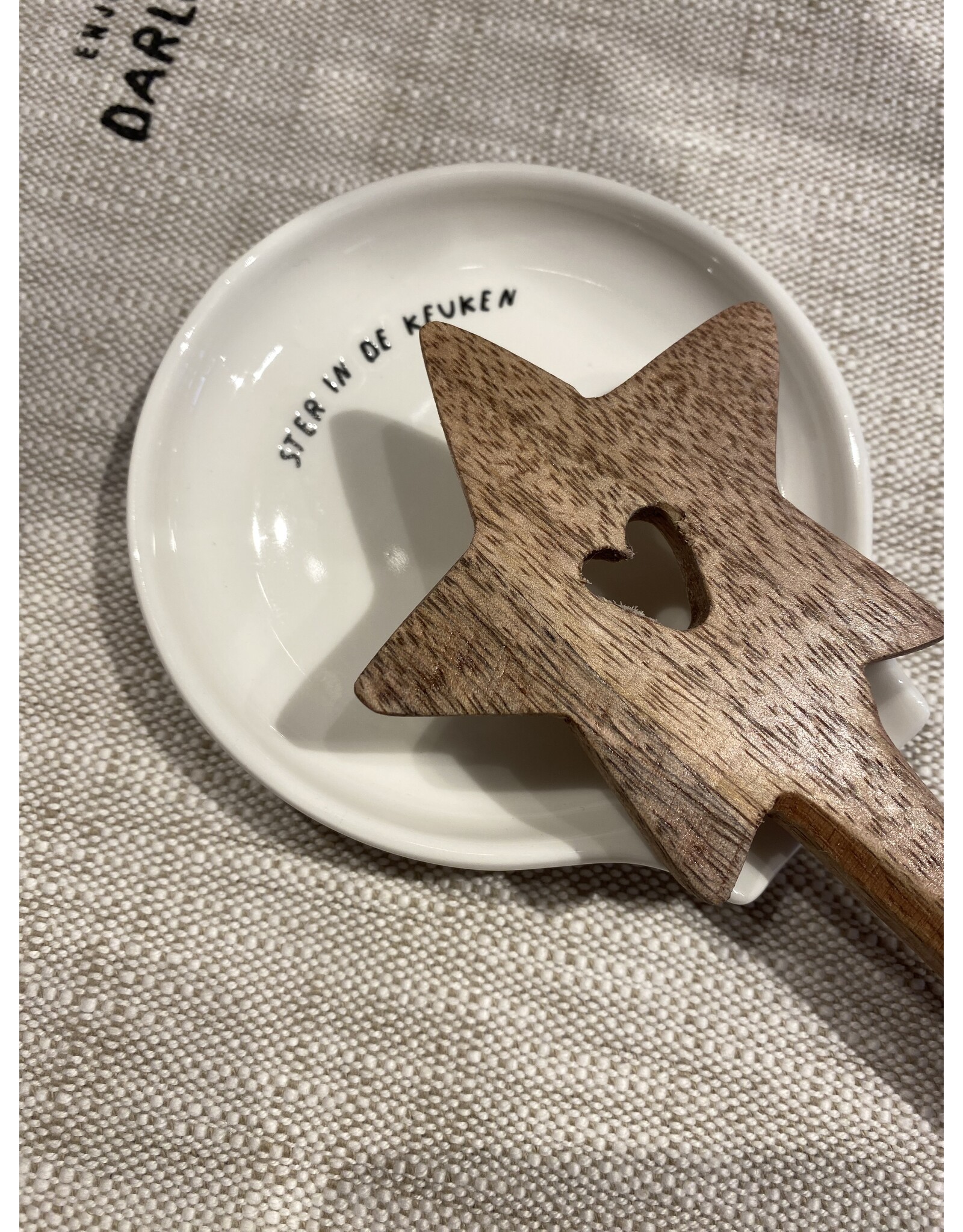 Lepelhouder + spatel Ster in de keuken