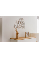 Houten lijnportret L