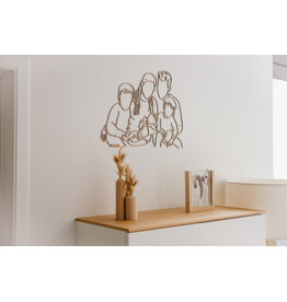 Houten lijnportret L