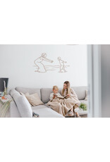 Houten lijnportret L