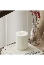 Led kaars streep wit 10cm