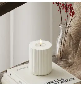 Led kaars streep wit 10cm