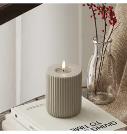 Led kaars streep sand 10cm