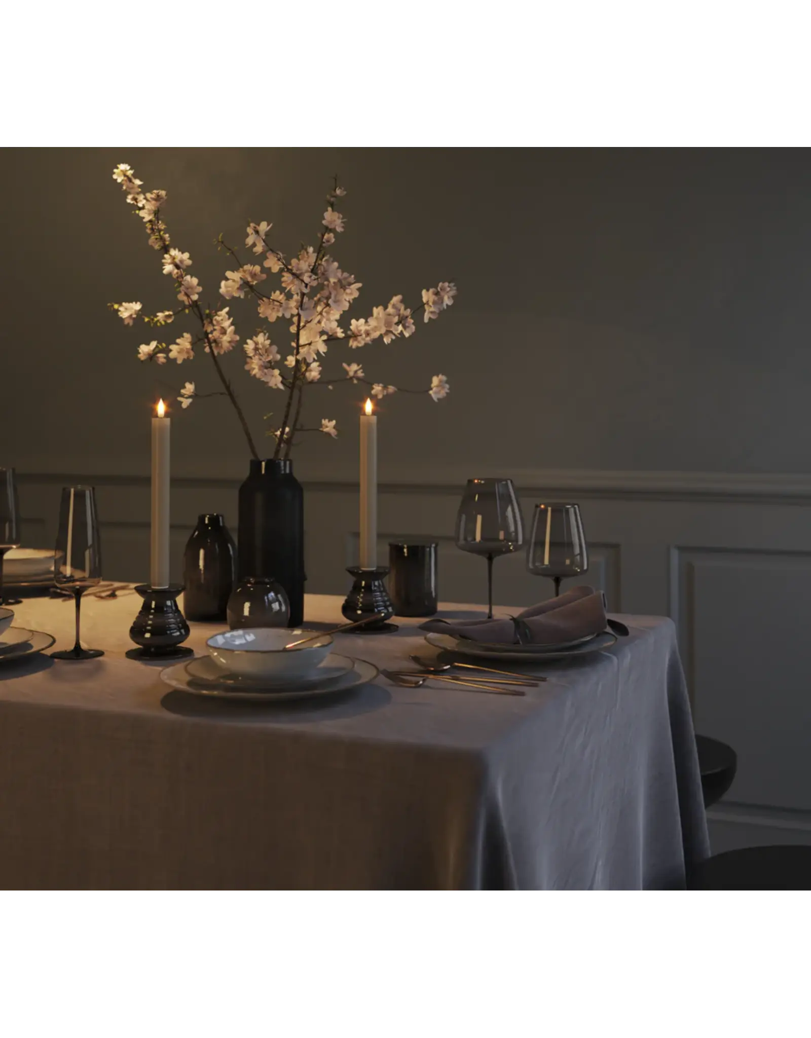 Set 2 Led dinerkaarsen sand