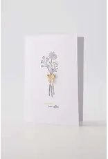 Wenskaart broche strikje Bedankt