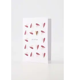 Wenskaart broche Lots of love