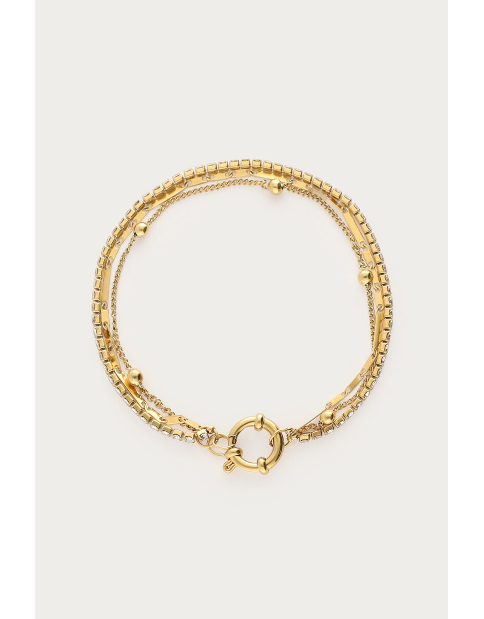 Armband driedubbel strass