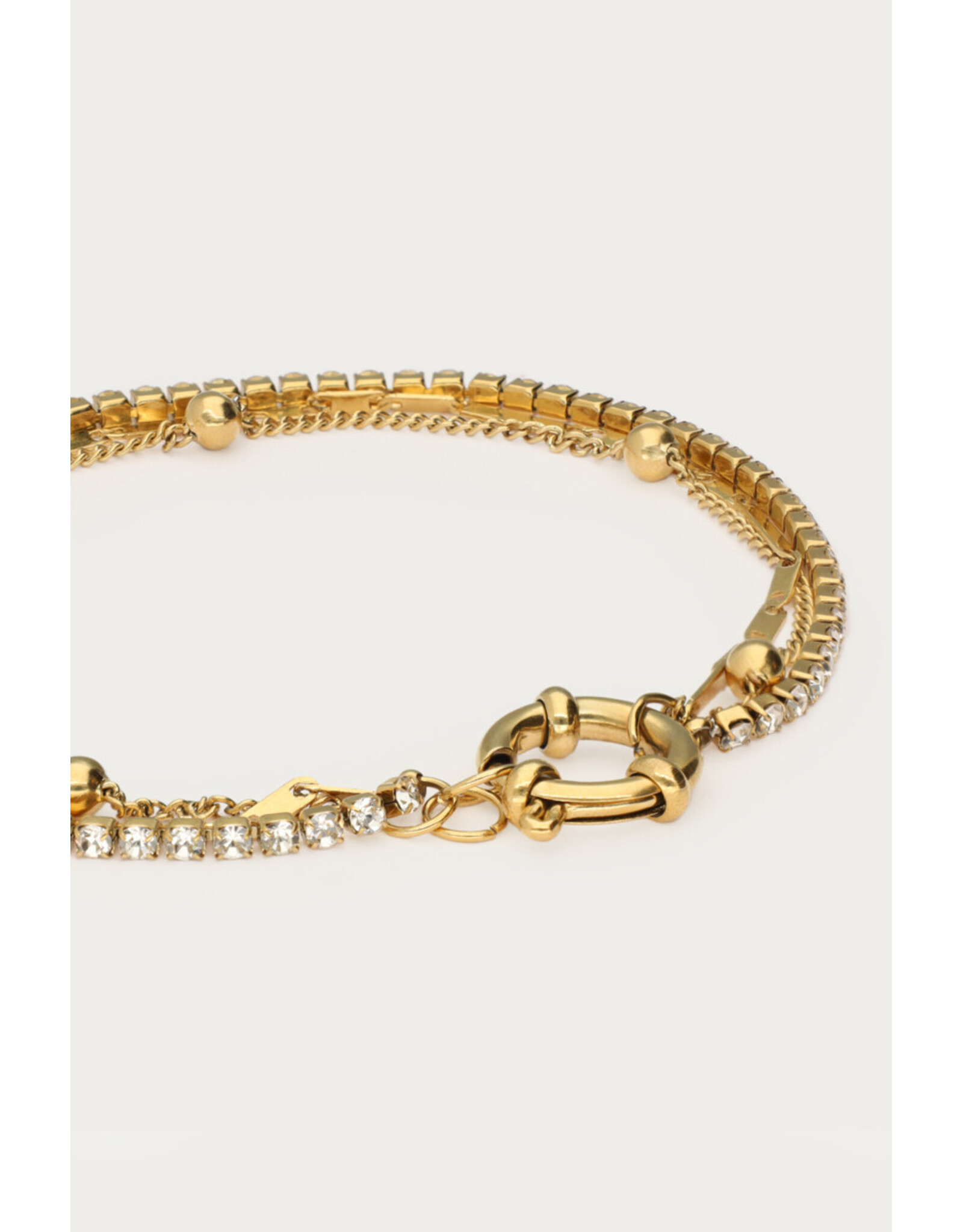 Armband driedubbel strass