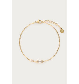 Armband strass + pareltje