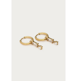 Oorringen strass + pareltje