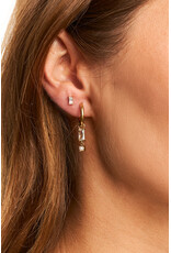 Oorringen strass + pareltje