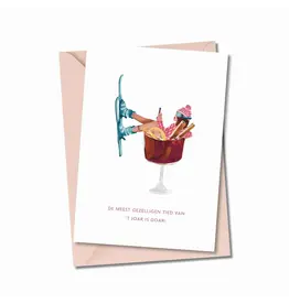 Wenskaart De meest gezelligen tied van 't joar is doar