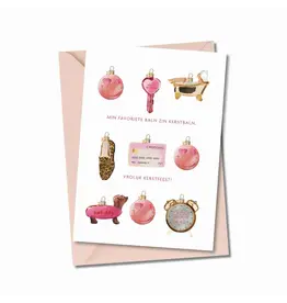 Wenskaart Min favoriete baln zin kerstbaln