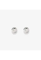 Studs kristal steentje zilver